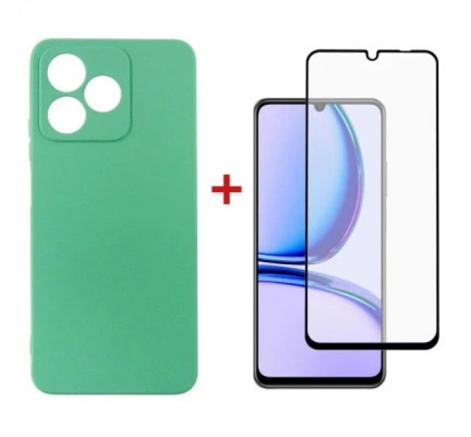 Dengos Чохол до мобільного телефона Dengos Kit for Realme C51 case + glass (Mint) (DG-KM-61)