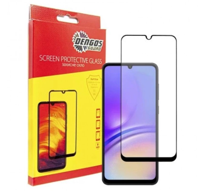 Чохол до мобільного телефона Dengos Kit for Samsung Galaxy A05 (A055) case + glass (Black) (DG-KM-07)
