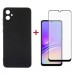 Чохол до мобільного телефона Dengos Kit for Samsung Galaxy A05 (A055) case + glass (Black) (DG-KM-07)