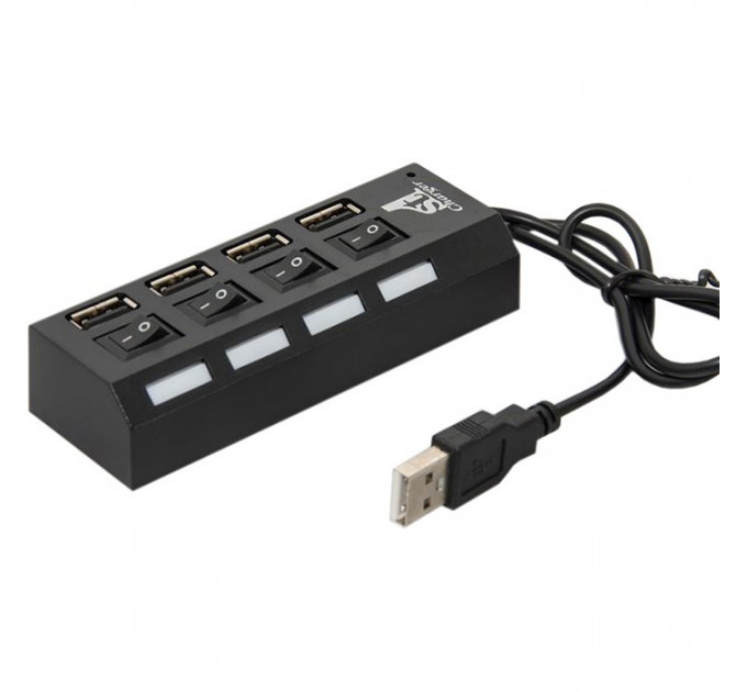 Концентратор 1stCharge HUB1ST20401, 4хUSB2.0, Black