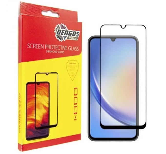 Dengos Чохол до мобільного телефона Dengos Kit for Samsung Galaxy A34 5G case + glass (Black) (DG-KM-41)
