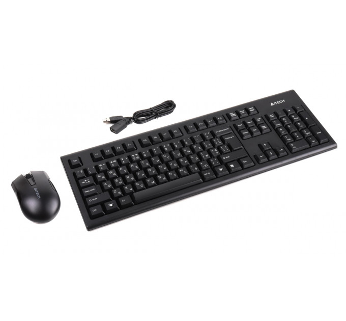 Комплект (клавиатура, мышь) беспроводной A4Tech 3000N Black USB