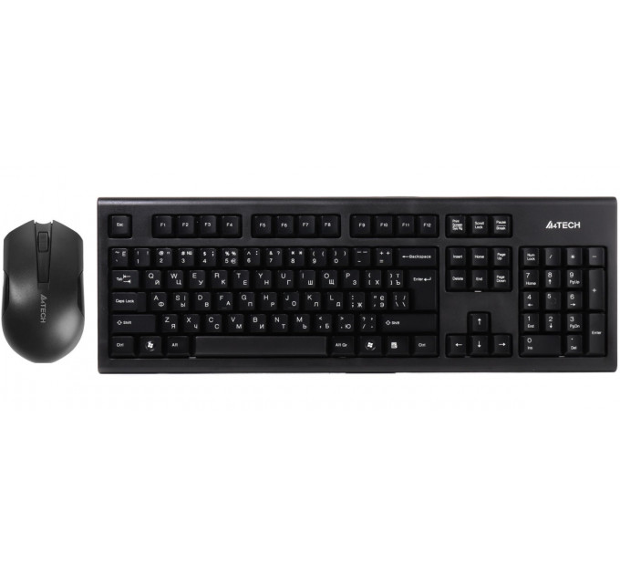 Комплект (клавиатура, мышь) беспроводной A4Tech 3000N Black USB
