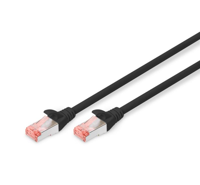 Digitus Патч-корд 3м, CAT 6 S-FTP, AWG 27/7, LSZH, black Digitus (DK-1644-030/BL)