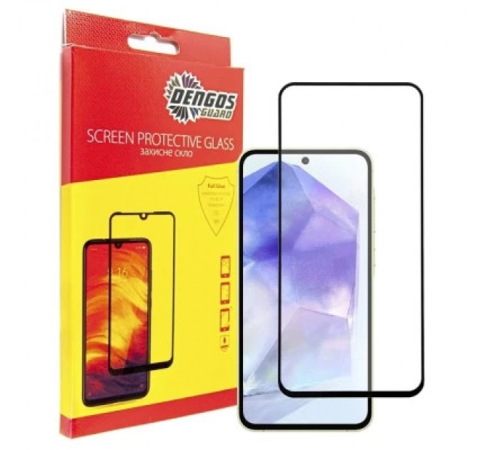 Dengos Чохол до мобільного телефона Dengos Kit for Samsung Galaxy A55 5G case + glass (Black) (DG-KM-57)