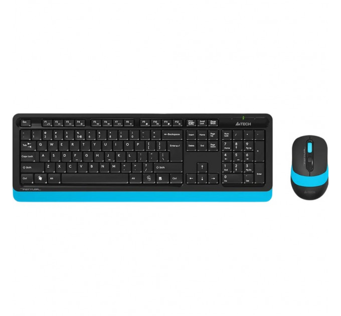 Комплект (клавиатура, мышь) беспроводной A4Tech FG1010 Black/Blue