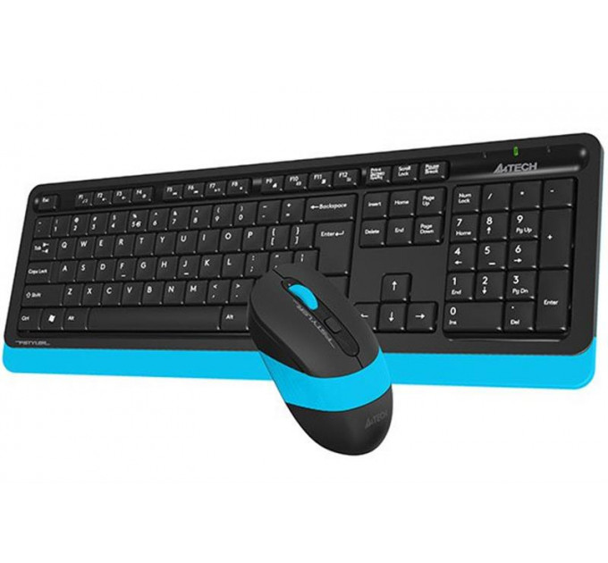 Комплект (клавиатура, мышь) беспроводной A4Tech FG1010 Black/Blue