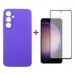 Dengos Чохол до мобільного телефона Dengos Kit for Samsung Galaxy S23 FE case + glass (Purple) (DG-KM-12)