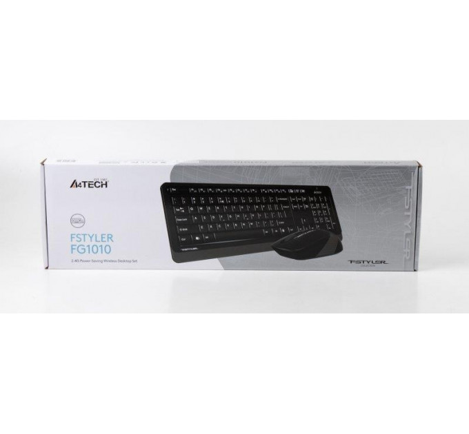 Комплект (клавиатура, мышь) беспроводной A4Tech FG1010 Black/Grey