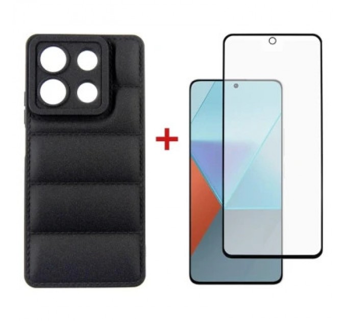 Dengos Чохол до мобільного телефона Dengos Kit for Xiaomi Redmi Note 13 5G case + glass (Black) (DG-KM-58)