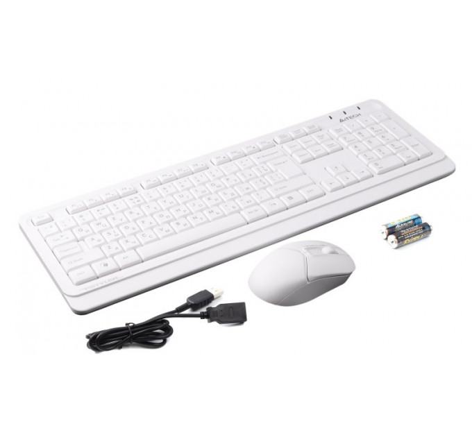 Комплект (клавиатура, мышь) беспроводной A4Tech FG1012 White