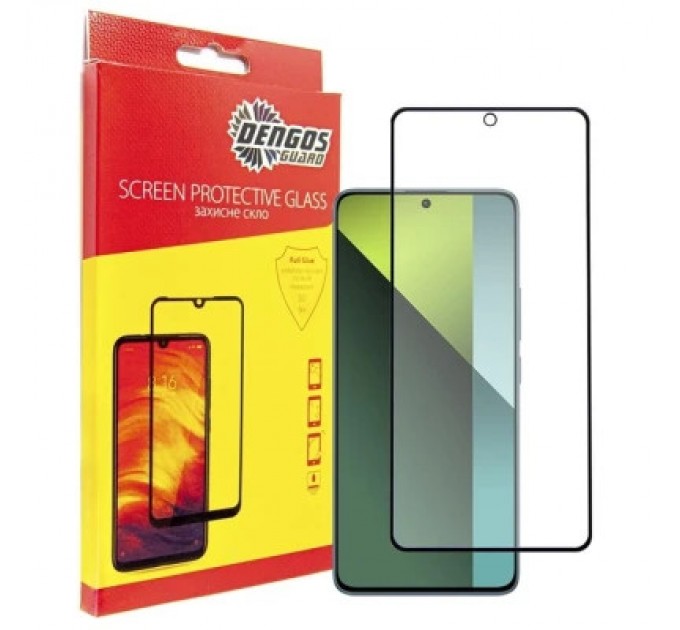 Dengos Чохол до мобільного телефона Dengos Kit for Xiaomi Redmi Note 13 Pro 5G case + glass (Black) (DG-KM-68)