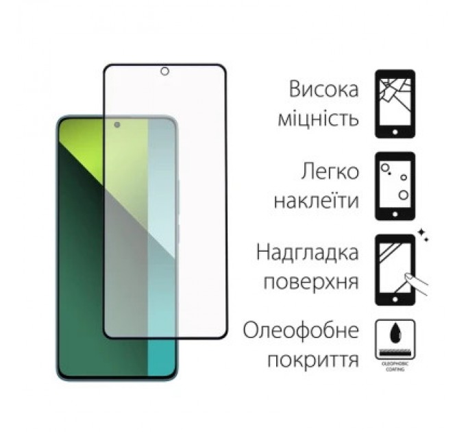 Dengos Чохол до мобільного телефона Dengos Kit for Xiaomi Redmi Note 13 Pro 5G case + glass (Black) (DG-KM-68)