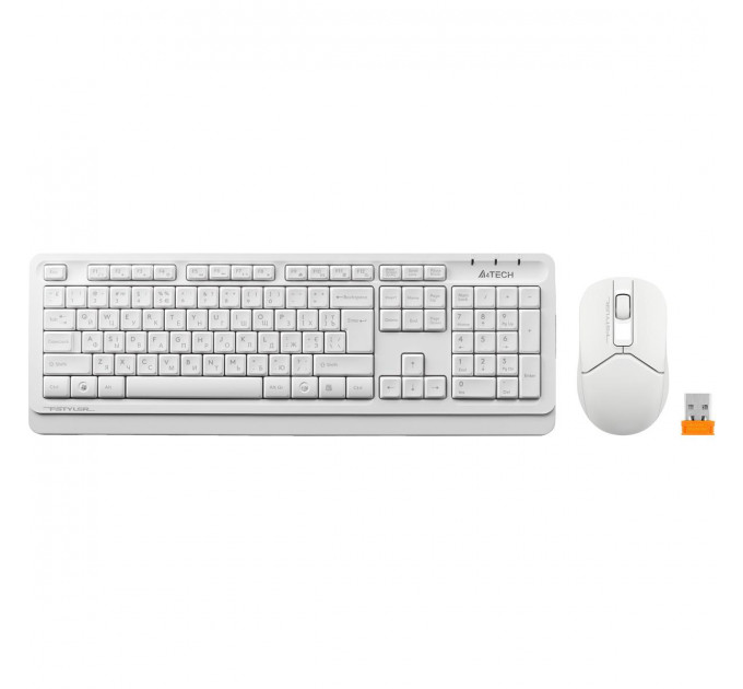 Комплект (клавиатура, мышь) беспроводной A4Tech FG1012 White