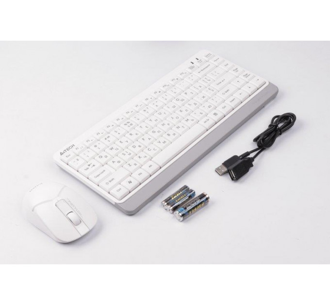Комплект (клавиатура, мышь) беспроводной A4Tech FG1112 White