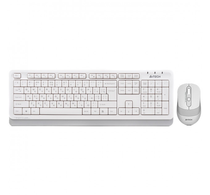 Комплект (клавиатура, мышь) беспроводной A4Tech Fstyler FG1010 White