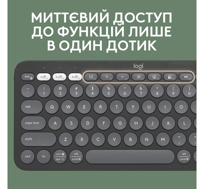 Комплект (клавиатура, мышь) беспроводной Logitech Pebble 2 Combo Graphite (920-012239)