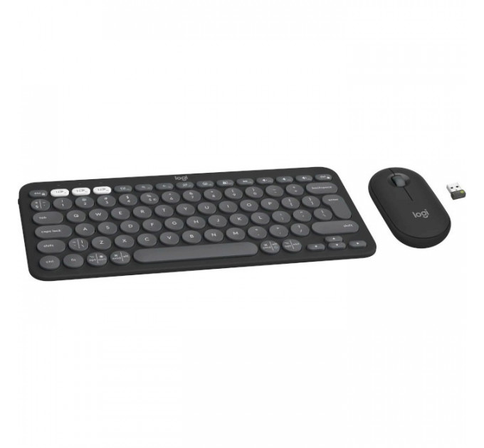 Комплект (клавиатура, мышь) беспроводной Logitech Pebble 2 Combo Graphite (920-012239)