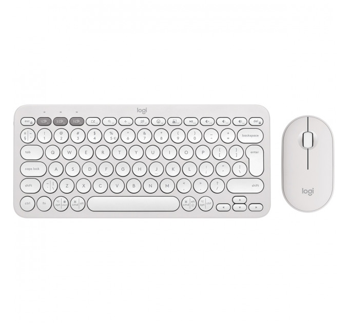 Комплект (клавиатура, мышь) беспроводной Logitech Pebble 2 Combo White (920-012240)