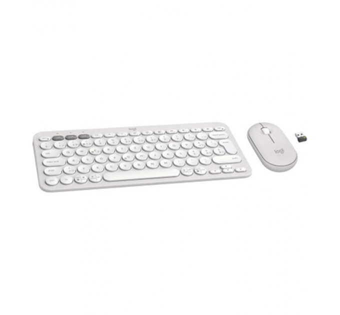 Комплект (клавиатура, мышь) беспроводной Logitech Pebble 2 Combo White (920-012240)