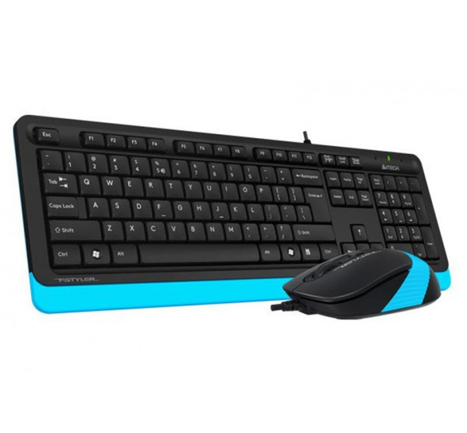 Комплект (клавиатура, мышь) A4Tech F1010 Black/Blue