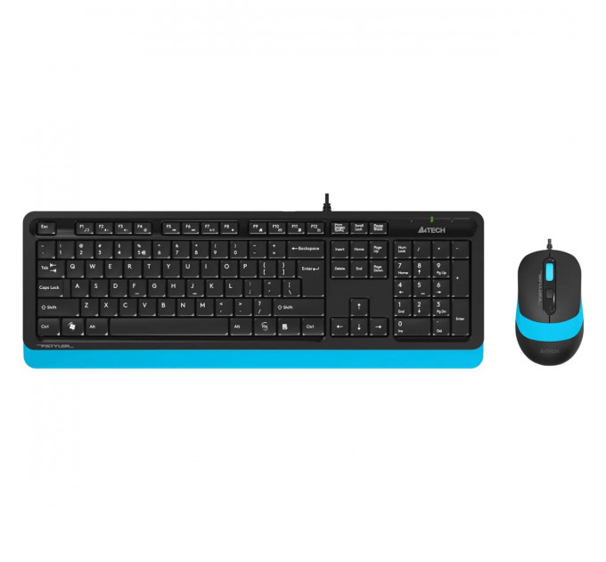 Комплект (клавиатура, мышь) A4Tech F1010 Black/Blue