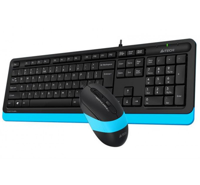 Комплект (клавиатура, мышь) A4Tech F1010 Black/Blue