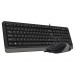 Комплект (клавиатура, мышь) A4Tech F1010 Black/Grey