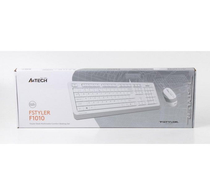 Комплект (клавиатура, мышь) A4Tech F1010 White