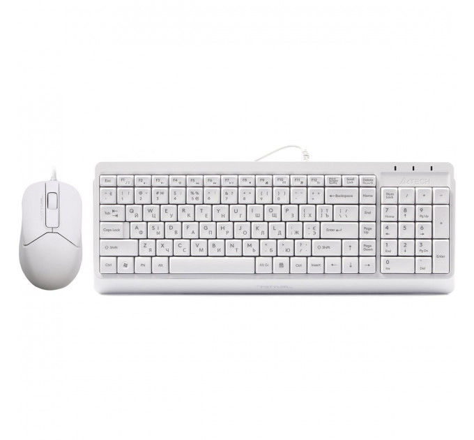 Комплект (клавиатура, мышь) A4Tech F1512 White