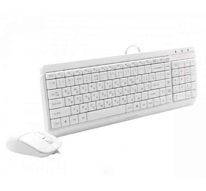 Комплект (клавиатура, мышь) A4Tech F1512 White