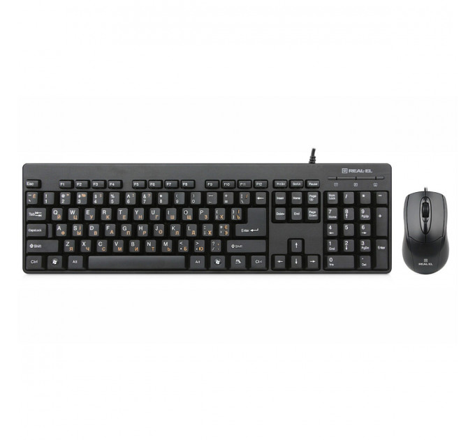 Комплект (клавіатура, миша) REAL-EL Standard 503 Kit Black (EL123100022)