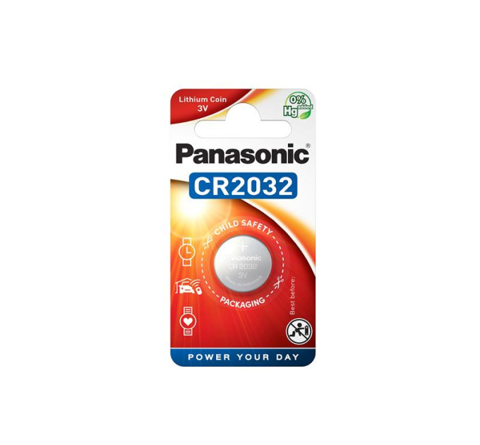 Panasonic Батарейка Panasonic CR 2032 Lithium * 1 (CR-2032EL/1B)