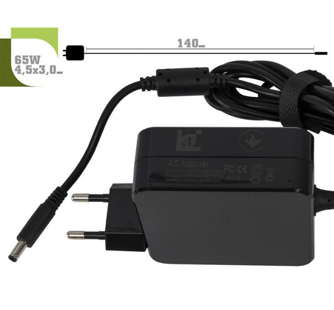 Блок живлення 1StCharger для ноутбука Dell 19.5V 65W 3.34A 4.5х3.0мм Wall Mount (WM1ST19.5V65W4530D)