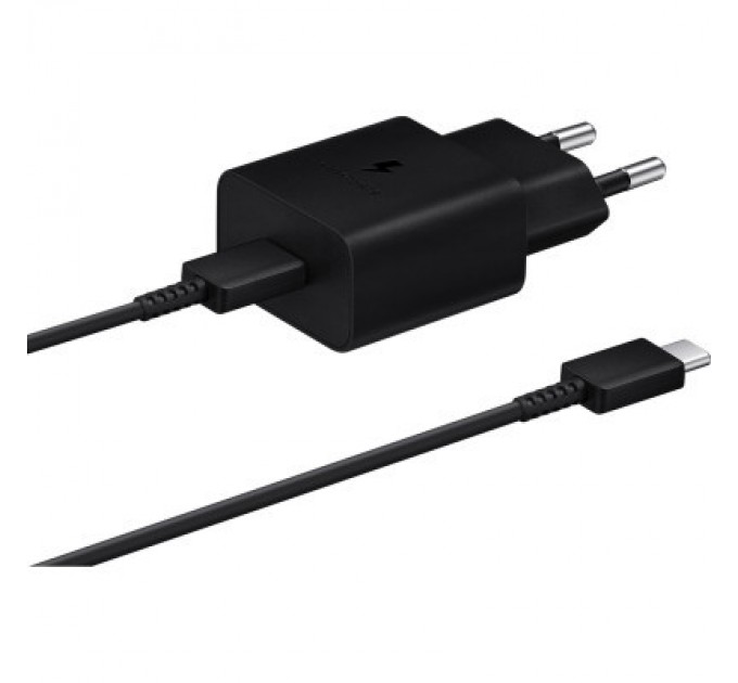 Samsung Зарядний пристрій Samsung USB-С 15W Black + Cable USB-C 1m (EP-T1510XBEGEU)
