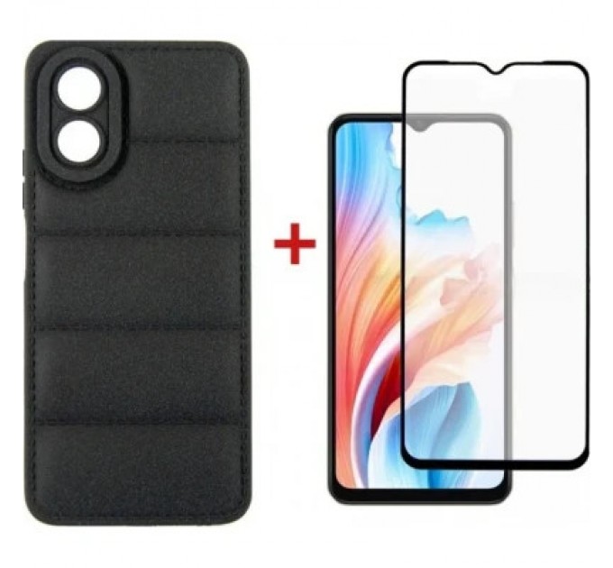 Чохол до мобільного телефона Dengos OPPO A18/A38 Case + Glass (Black) (DG-KM-70)