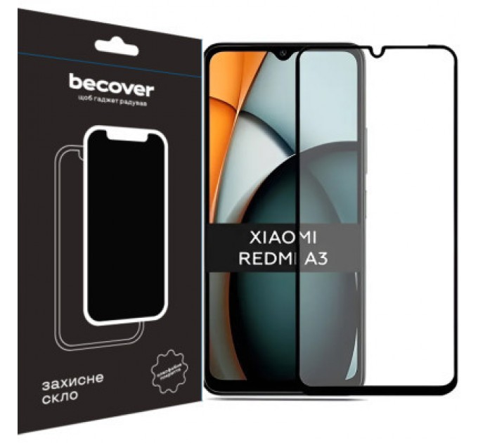BeCover Скло захисне BeCover Xiaomi Redmi A3 4G Black (711227)