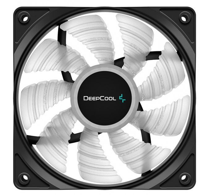 Вентилятор DeepCool RF120B, 120х120х25 мм, 3-pin, 4-pin, черный с белым