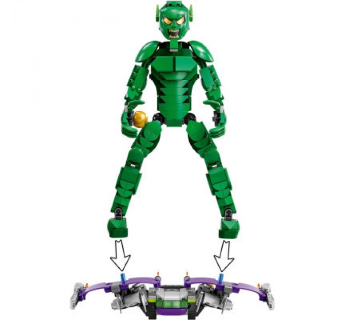 LEGO Конструктор LEGO Marvel Фігурка Зеленого гобліна для складання 471 деталь (76284)