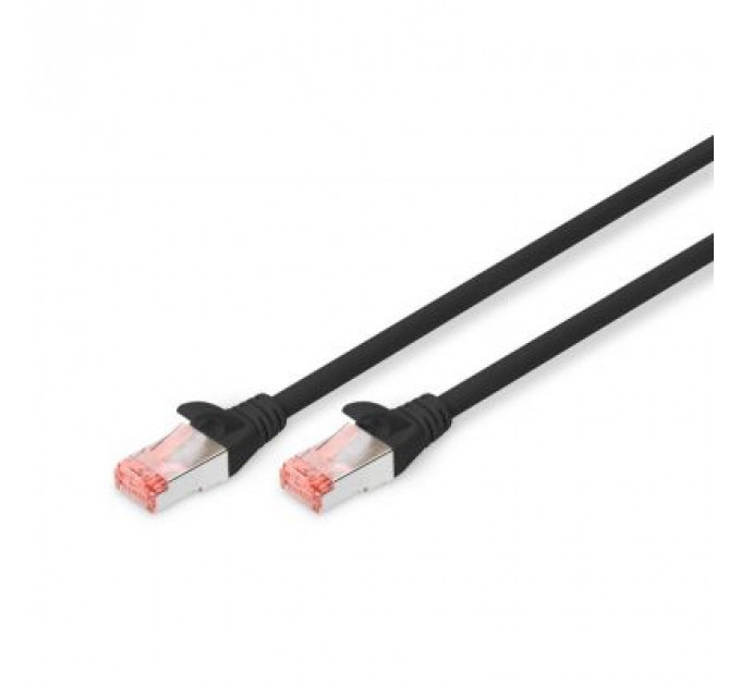 Патч-корд 3м, CAT 6 S-FTP, AWG 27/7, LSZH, black Digitus (DK-1644-030/BL)
