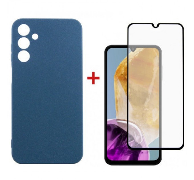 Dengos Чохол до мобільного телефона Dengos Samsung Galaxy M15 5G + Glass Blue (DG-KM-89)