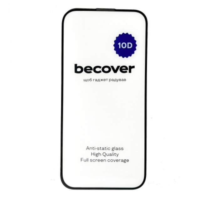 BeCover Скло захисне BeCover Apple iPhone 14 Pro 10D Black (711327)
