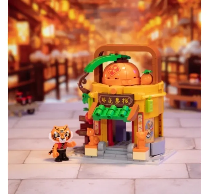 Pantasy Конструктор Pantasy Kung Fu Panda Кунгфу Панда Міні Вид на вулицю - Фруктова крамниця Тигриці (86508)