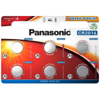 Батарейка Panasonic CR 2016 * 6 LITHIUM (CR-2016EL/6B)
