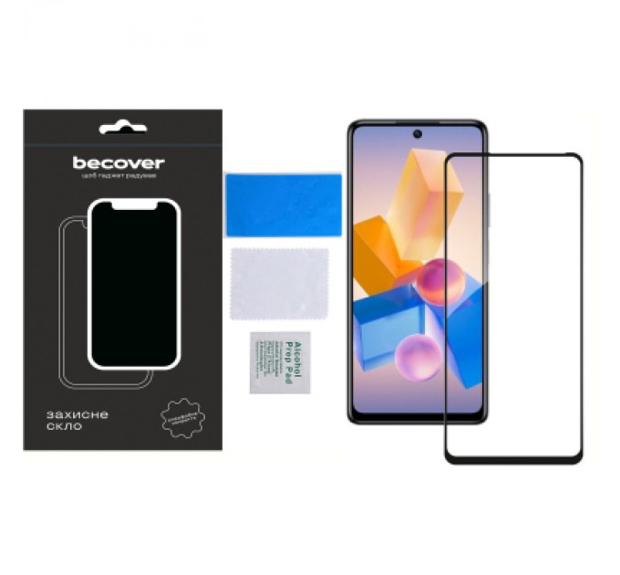 BeCover Скло захисне BeCover Infinix Hot 40 Pro (X6837) Black (711149)