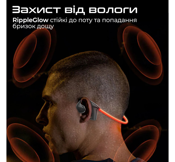 Bluetooth-гарнітура Promate RippleGlow Black