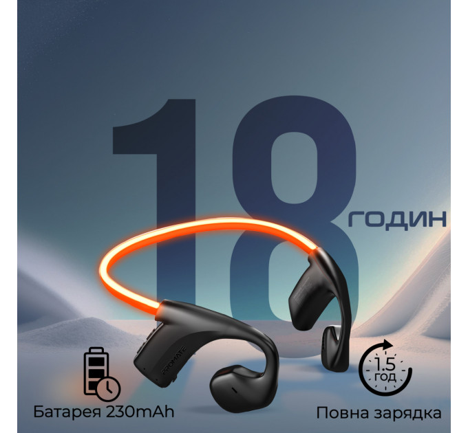 Bluetooth-гарнітура Promate RippleGlow Black
