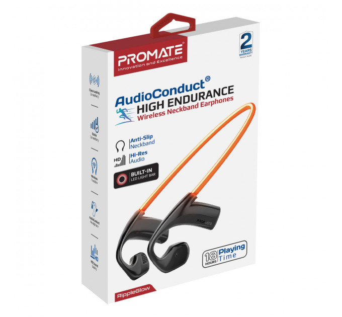 Bluetooth-гарнітура Promate RippleGlow Black