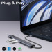 Концентратор USB Type-C Promate LinkHub-5x 5 in 1 Grey (linkhub-5x)