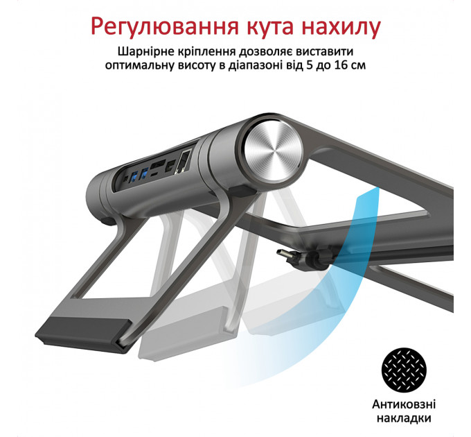 Концентратор USB Type-C Promate PrimeBase-C 9 in 1 Grey (primebase-c.grey)